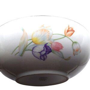 Vintage Halls Superior Quality Kitchenware Tulips Ceramic Serving Bowl Dish